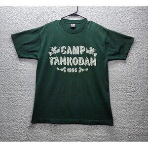 Vintage 1995 Camp Tahkodah T-Shirt Men's L Green Fruit of the Loom Best 50/50